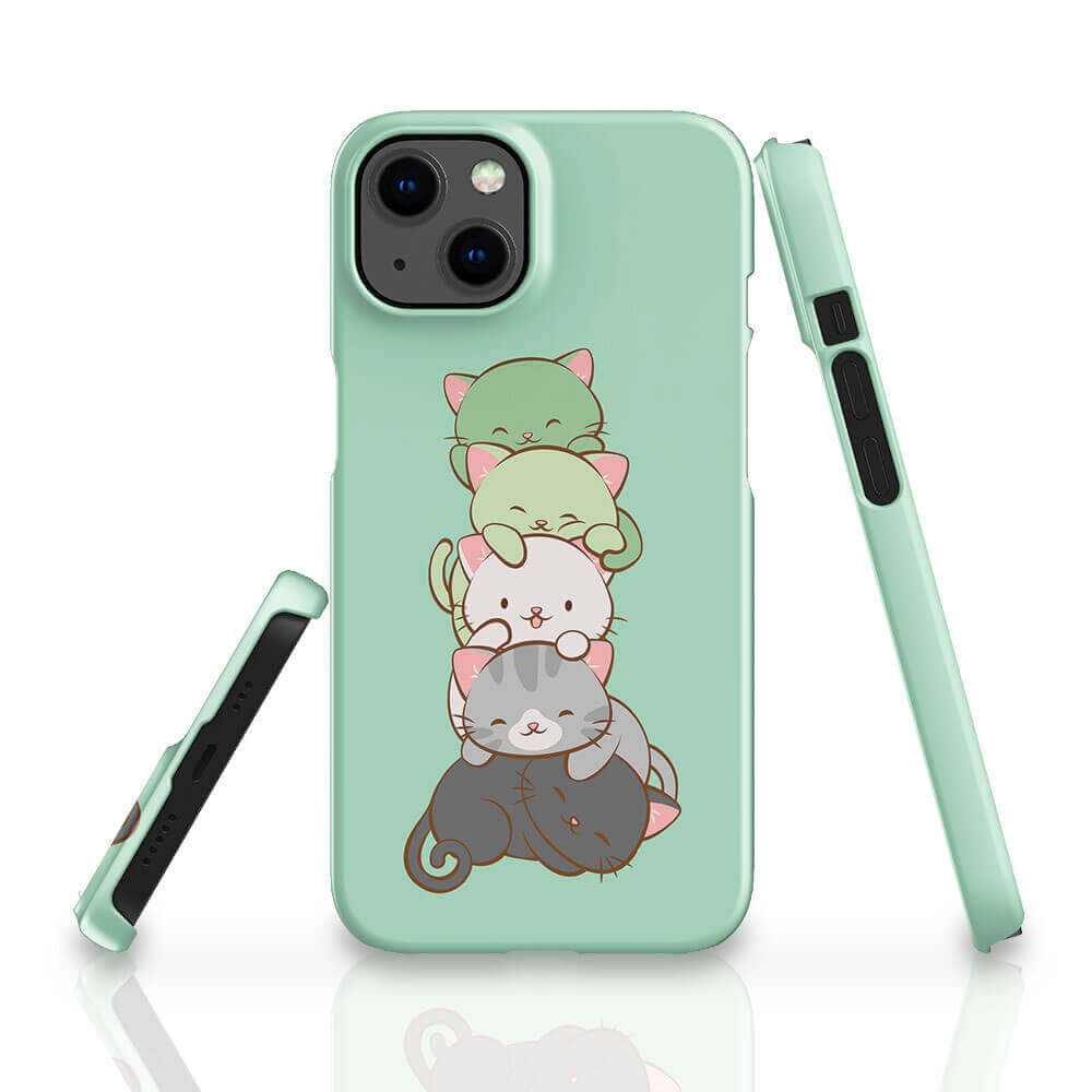 Aromantic Pride Kawaii Cat Phone Case