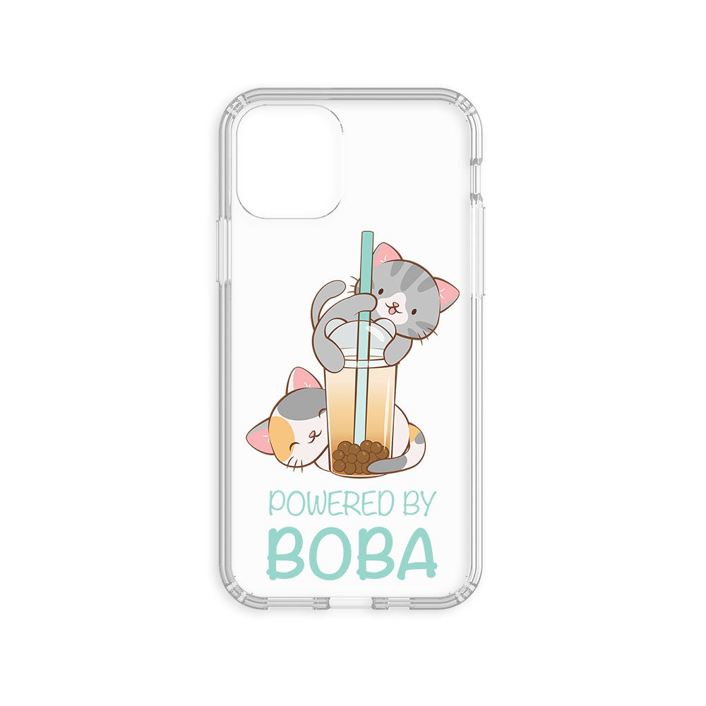 Cute Boba Tea Cats Kawaii Phone Case - Clear Aesthetic