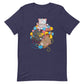 Cat Play With Yarn Kawaii T-shirt for Knitters and Crotcheters S / Heather Midnight Navy
