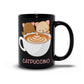 Catpuccino Cute Coffee Cats Kawaii Mug 15 oz / Black
