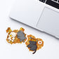 Cute Cats and Fall Leaves Kawaii Stickers for Laptop