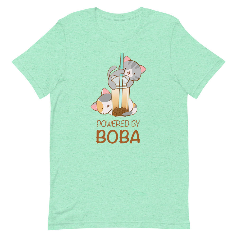 Cute Boba Cats Kawaii T-Shirt S / Heather Mint