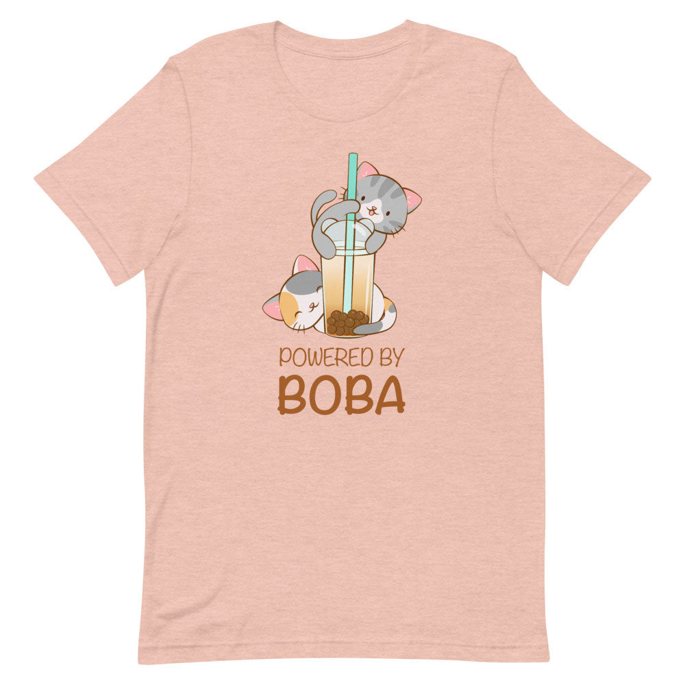 Cute Boba Cats Kawaii T-Shirt S / Heather Prism Peach