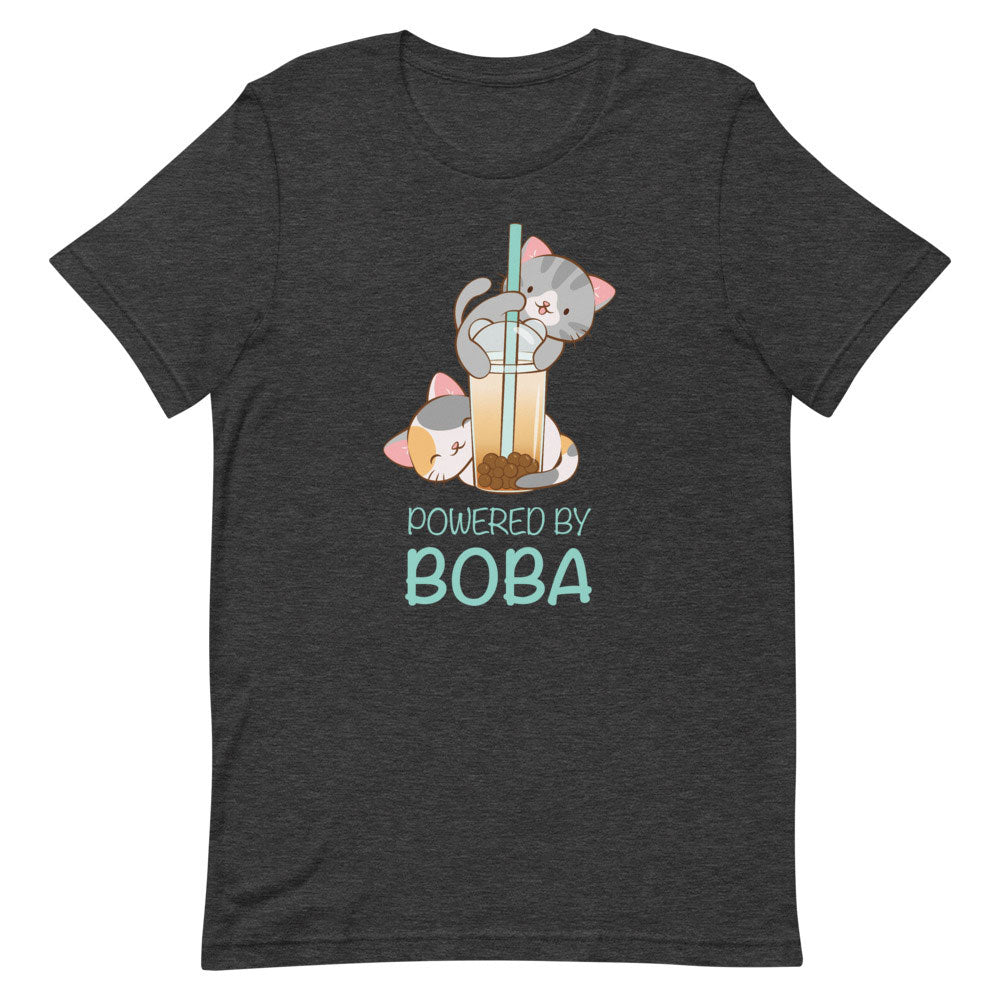 Cute Boba Cats Kawaii T-Shirt S / Dark Grey Heather