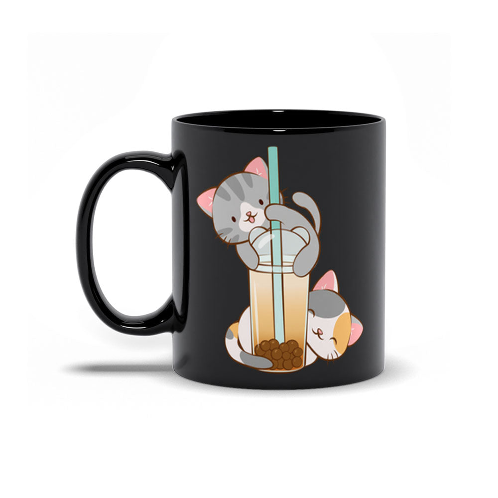 Cartoon Kitten Coffee Mug, Ceramic Coffee Cups, Cute Kawaii Cat