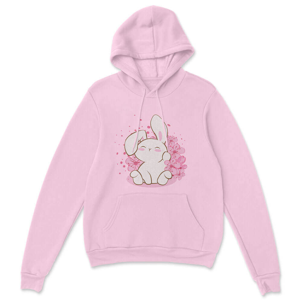 Cute Bunny Year of Rabbit Kawaii Hoodie - Pink