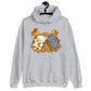 Cute Cats and Fall Leaves Kawaii Hoodie - Athletic Heather