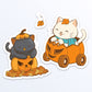 Cute Cats and Halloween Pumpkin Kawaii Stickers