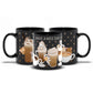Cute Coffee Cats Kawaii Mug 11 oz / Black