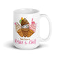 Cute Ice Cream Cat Kawaii Mug 15 oz / White