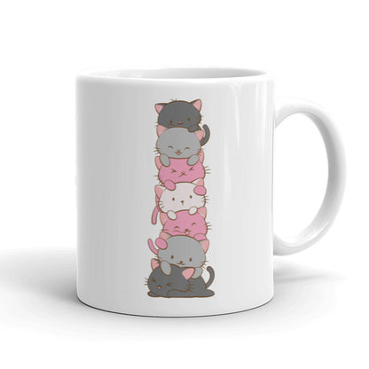 Cute Kawaii Cat Demigirl Pride Mug - White 11oz