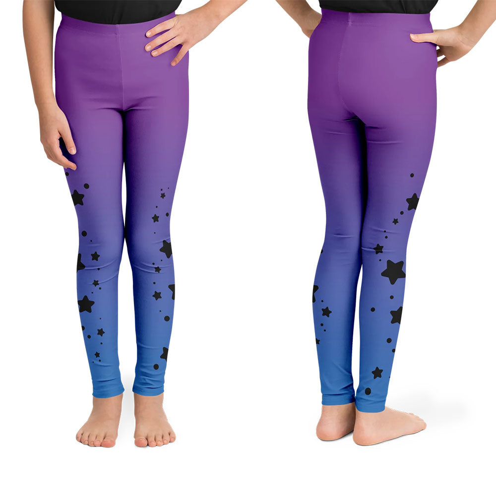 Cute Stars Purple and Blue Leggings for kids