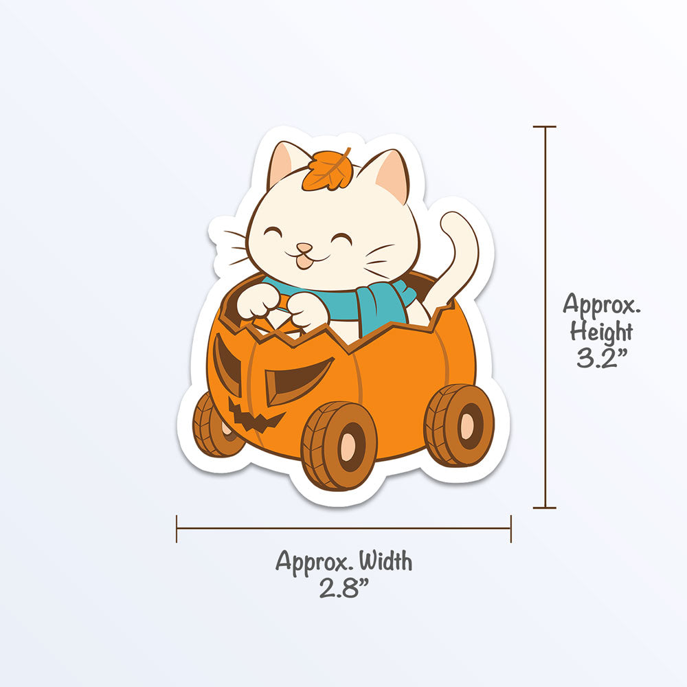 Cute Cats and Halloween Pumpkin Kawaii Stickers