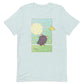 Dandelion Flight Black Cat Kawaii T-shirt - Heather Ice Blue