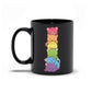 Gay Pride Cute Kawaii Cat Mug 11 oz / Black