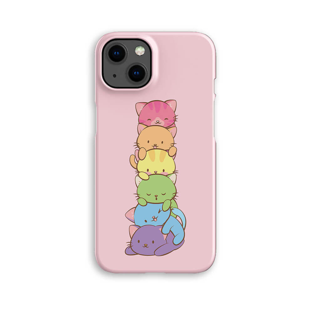 Gay Pride Kawaii Cat Phone Case - Pink