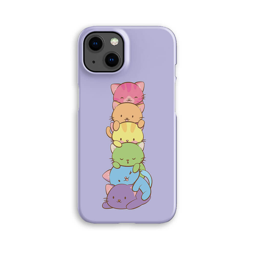 Gay Pride Kawaii Cat Phone Case - Purple