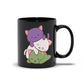 Genderqueer Pride Cute Kawaii Cat Mug 11 oz / Black
