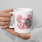 Japanese Sakura and Kawaii Cats Cute Coffee Mug in hand
