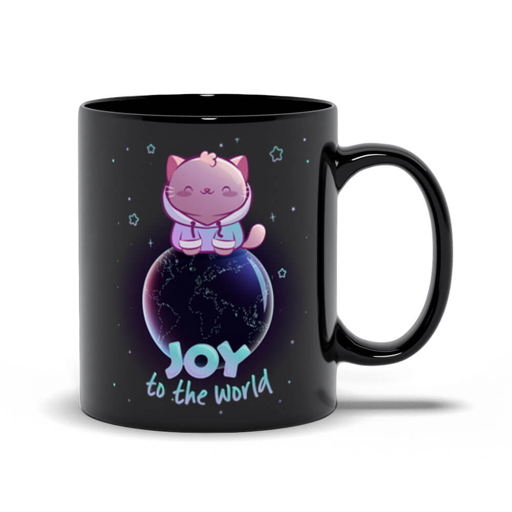 Joy to the World Kawaii Cat Cute Mug