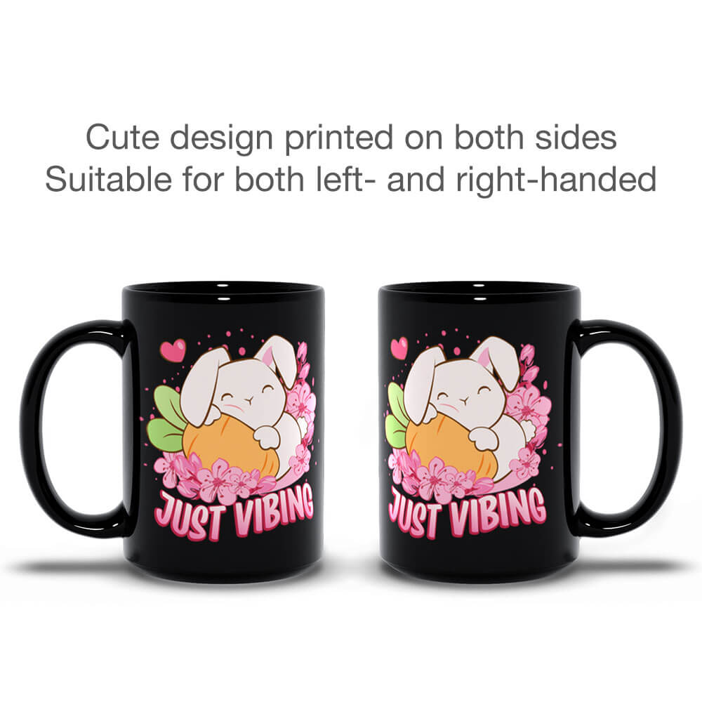 Just Vibing Year of Rabbit Kawaii Coffee Mug - printed on both sides