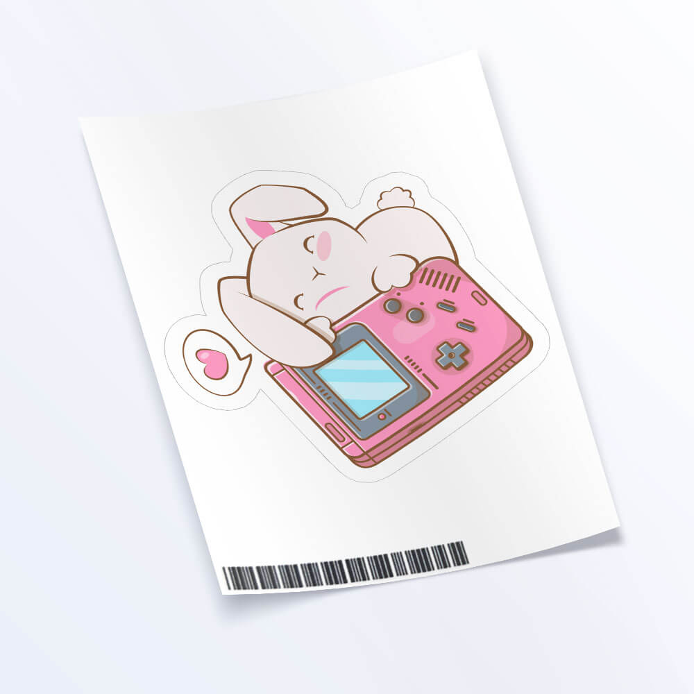 Kawaii Bunnies Year of Rabbit Stickers - Gamer Bunny