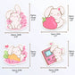 Kawaii Bunnies Year of Rabbit Stickers measurements