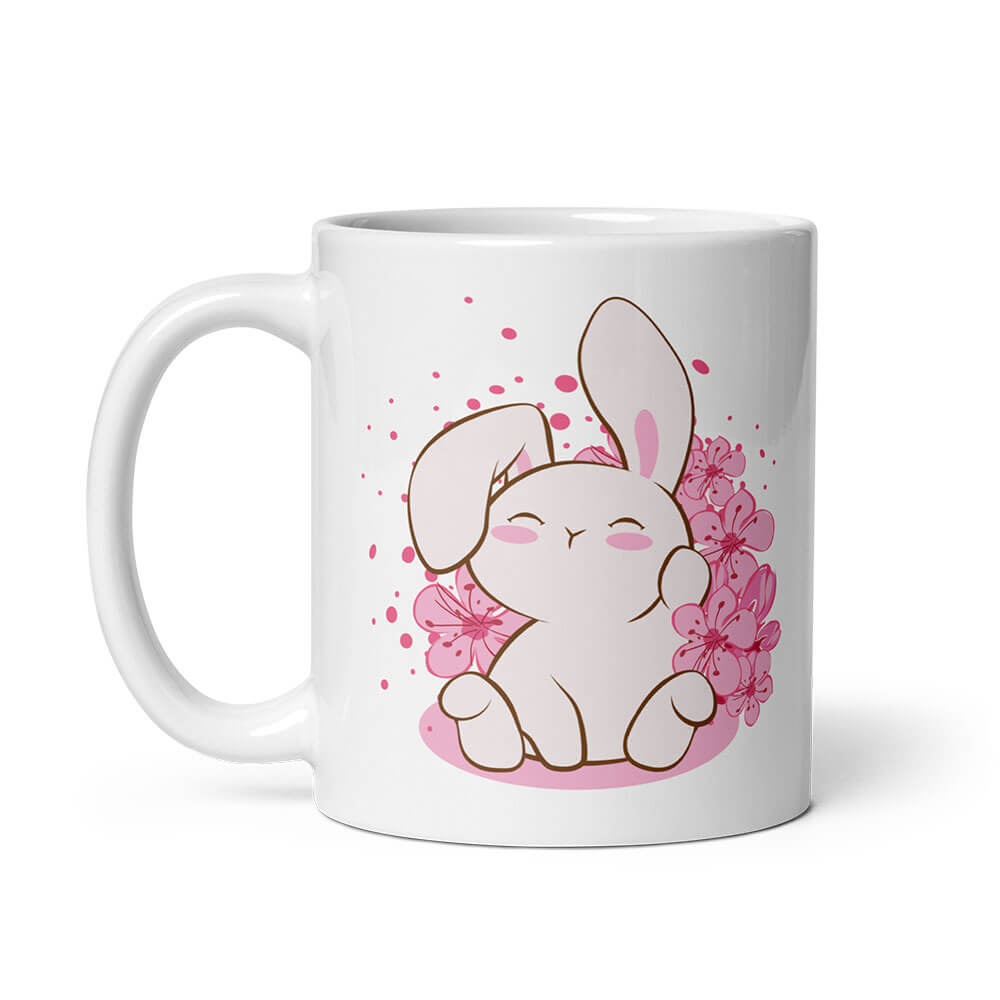 Kawaii Bunny Year of Rabbit Cute Coffee Mug white 11 oz