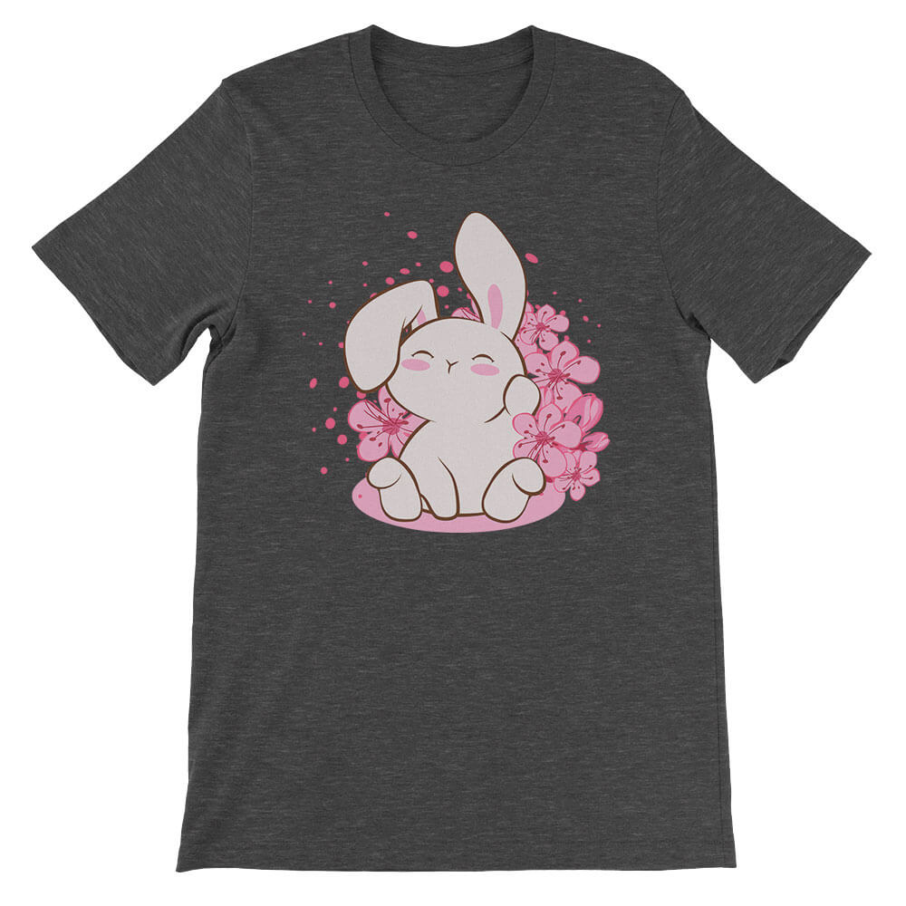 Kawaii Bunny Year of Rabbit T-Shirt - Dark Grey Heather