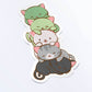 Kawaii Cat Pile Aromantic Pride Sticker