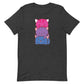 Kawaii Cat Pile Bisexual Pride T-Shirt S / Dark Grey Heather