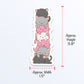 Kawaii Cat Pile Demigirl Pride Sticker Measurements