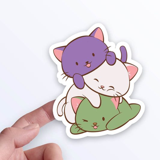 Kawaii Cat in Bottle Creepy Cute Aesthetic Sticker – Irene Koh Studio