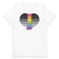 Kawaii Cat Pile Heteroflexible Pride T-Shirt - White