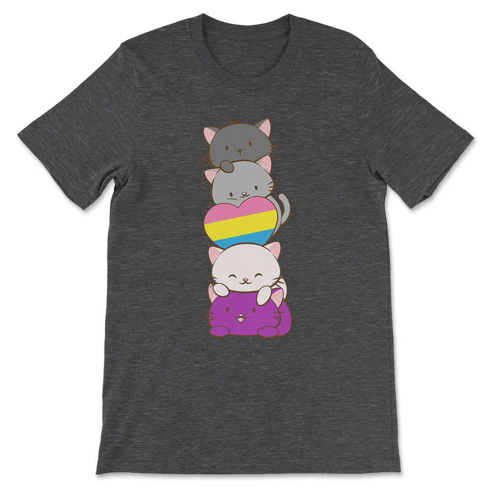 Pansexual Pride Flag Heart Stacked Love T-Shirt Pansexual Pride Flag Heart Stacked Love T-Shirt