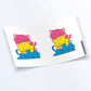 Kawaii Cat Pile Pansexual Stickers - Set of 2