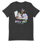 Make Art Not War Kawaii Cat Artist T-shirt S / Dark Grey Heather