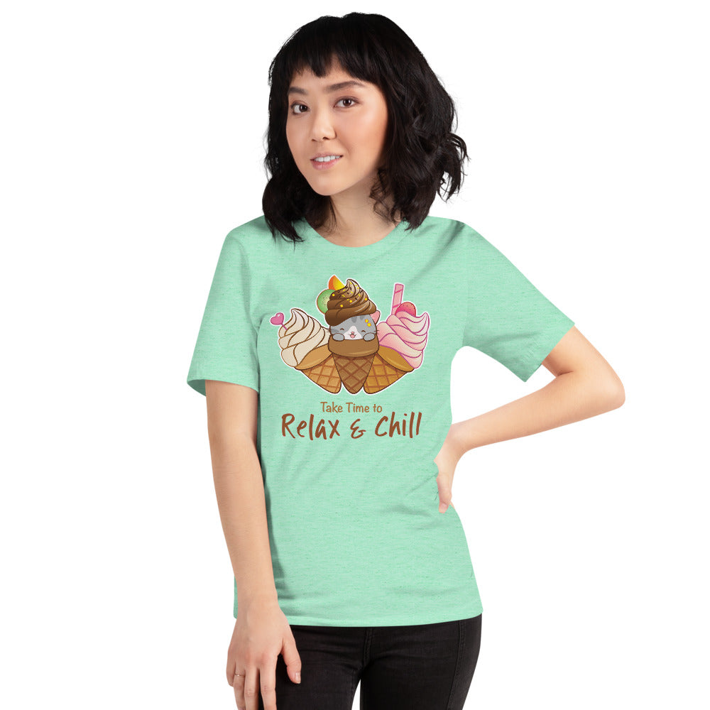 Kawaii Ice Cream Cat T-Shirt