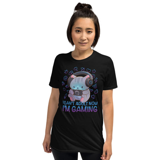 Kawaii Gaming Cat Funny Video Game T-shirt for Gamers