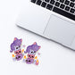 Kitty Cat on Skulls Pastel Goth Aesthetic Cute Kawaii Stickers for Laptop