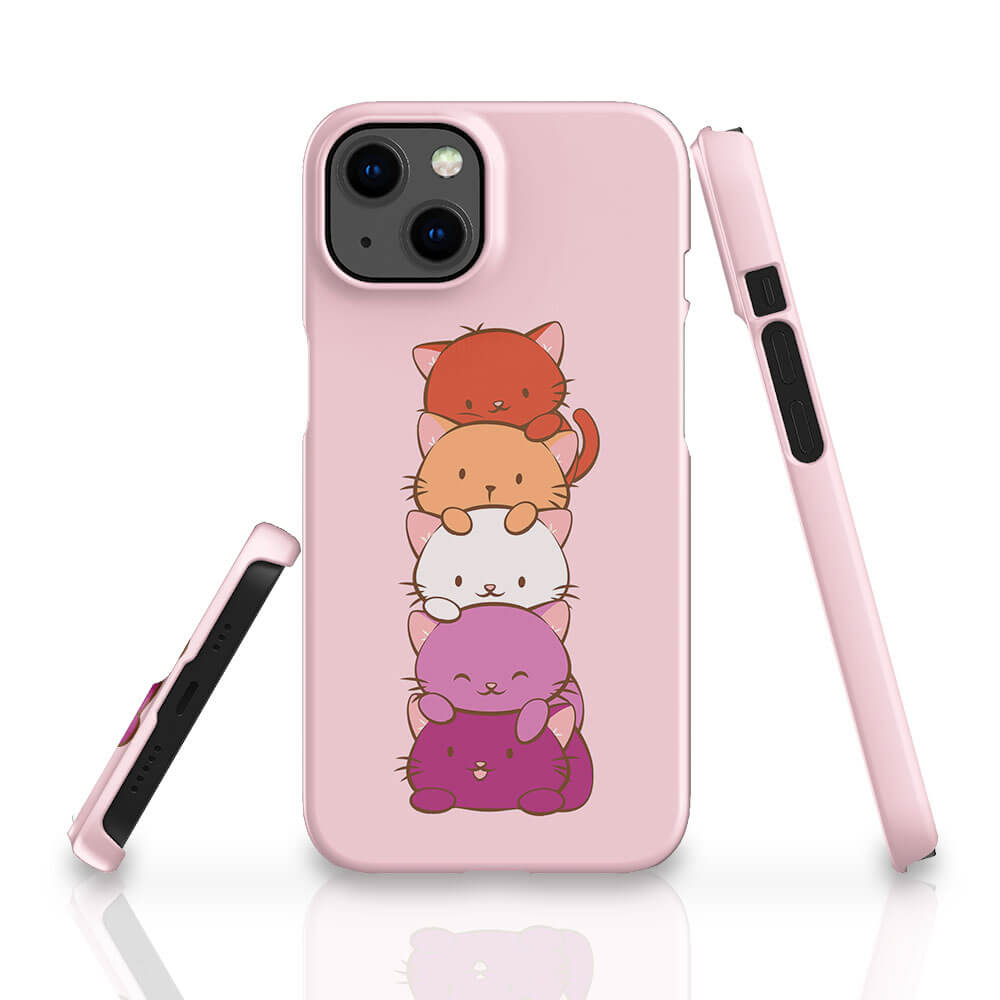 Lesbian Pride Kawaii Phone Case - iPhone Samsung Galaxy Google Pixel, Tough / Purple / Glossy Lesbian Pride Kawaii Phone Case - iPhone Samsung Galaxy Google Pixel, Tough / Purple / Glossy