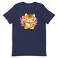 Lucky Big Cat Kawaii Year of Tiger T-shirt - Navy
