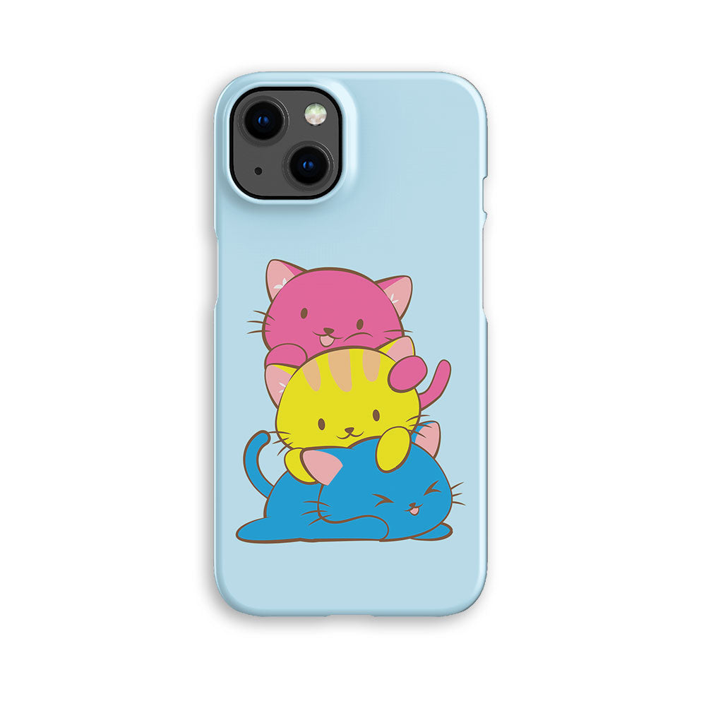 Pansexual Pride Kawaii Cat Phone Case - Blue