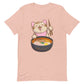 Cute Kawaii Ramen Cat T-Shirt S / Heather Prism Peach