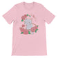 Roses and Thorns Kawaii Cat T-shirt Pink