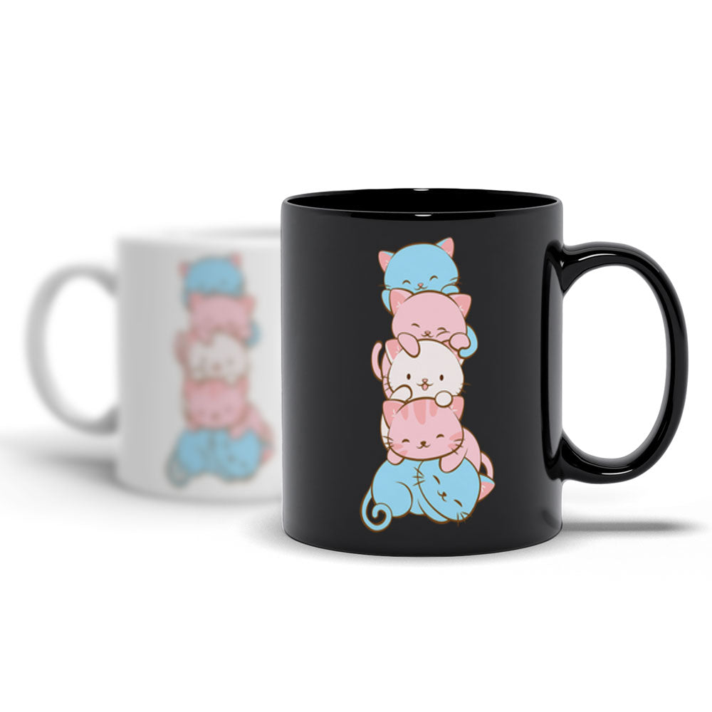 Transgender Pride Cute Kawaii Cat Mug