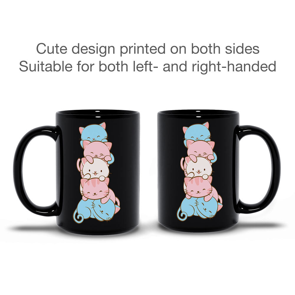 Transgender Pride Cute Kawaii Cat Mug