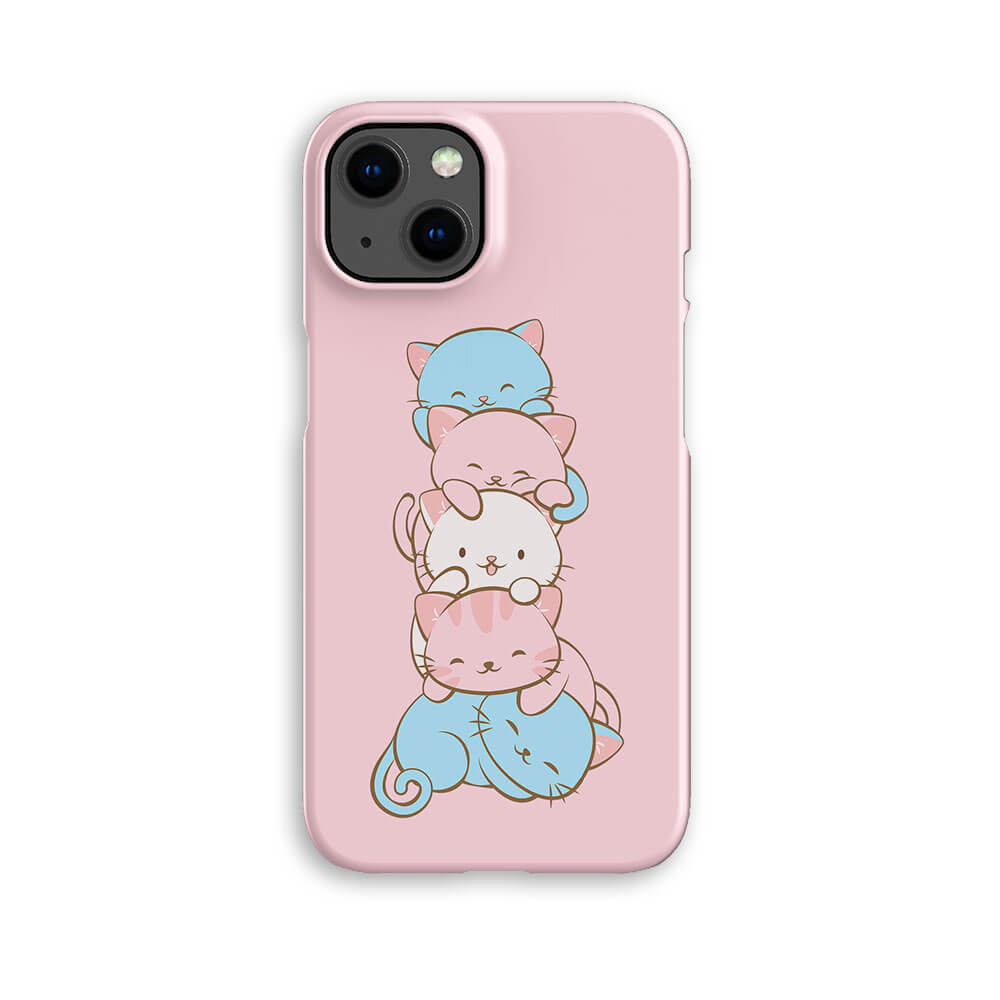 Transgender Pride Kawaii Cat Phone Case - pink