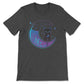 Witchy Black Cat on Moon Kawaii T-shirt - Dark Grey Heather