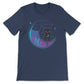 Witchy Black Cat on Moon Kawaii T-shirt - Navy